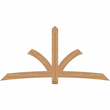 Ekena Millwork Davenport Timber Gable Bracket, Western Red Cedar, 96"W x 48"H x 1 1/2"D x 5 1/2"F, 12/12 Pitch GBW096X48X0206DAV00SWR